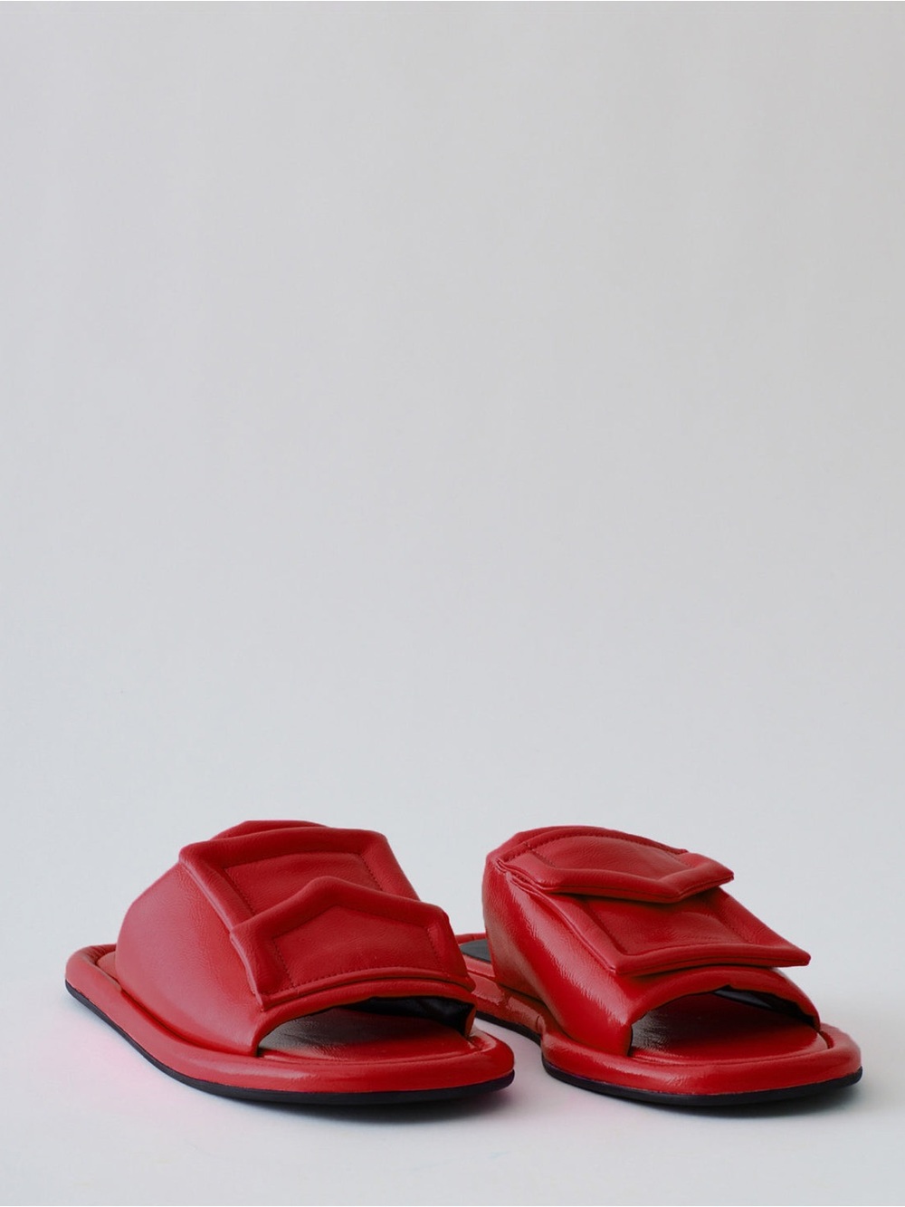 Tibi Beryen Naplack Sandal in Red